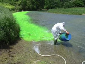 tracage cours d eau deversement colorant traceur 3